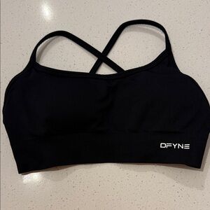 Women's DFYNE Black Sports Bra